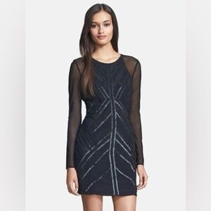Parker Isabelle sequin mesh mini dress